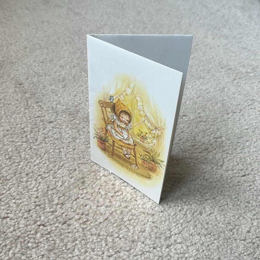 Vintage Carlton Cards Stationery Blank Greeting Card & Envelope